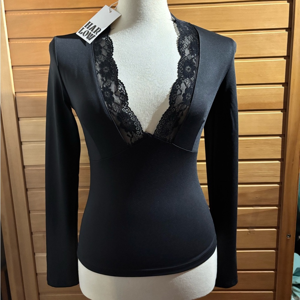BNWT by Harlow Black Lace Detail Bra Top